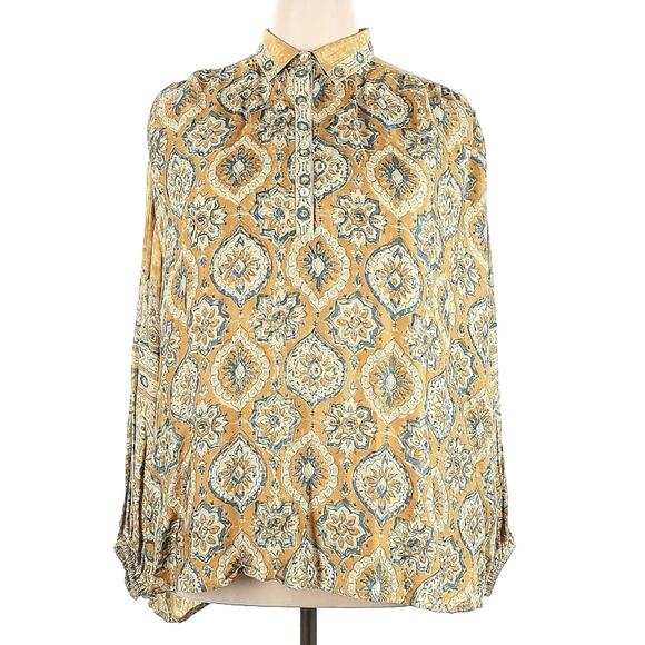 Mes Demoiselles Macadonie Silky Oversized Peasant Blouse M 6/8 NWT $275 - Picture 7 of 13